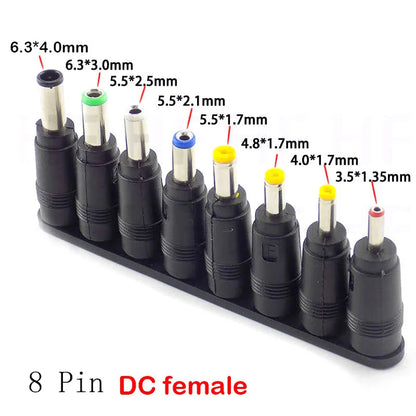 Fuente Alimentación AC a DC Ajustable (3V-24V, 3A/5A, 48W/60W/72W) Adaptador Universal 8 Pines DC