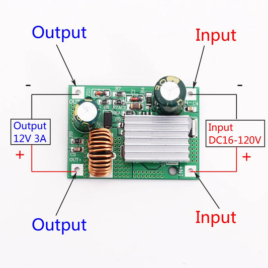 Módulo Convertidor Buck DC 9V-120V a 5V 3A Step-Down (No Boost)