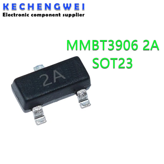 Lote 100 Pcs Transistor PNP MMBT3906 (2A) SMD SOT-23 40V 200mA