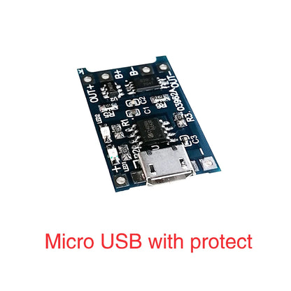 5 PCS Type-c/Micro/Mini USB 5V 1A 18650 TP4056 Lithium Battery Charger Module Charging Board With Protection Dual 1A Li-ion