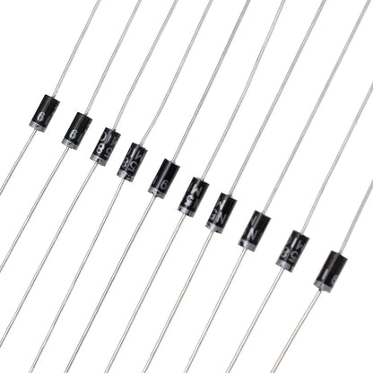 Kit Surtido Diodos THT (Rectificador/Schottky/Switching) - 8 Valores (1N4148, 1N4007, 1N58xx, FRxxx) (Total 100 Piezas)