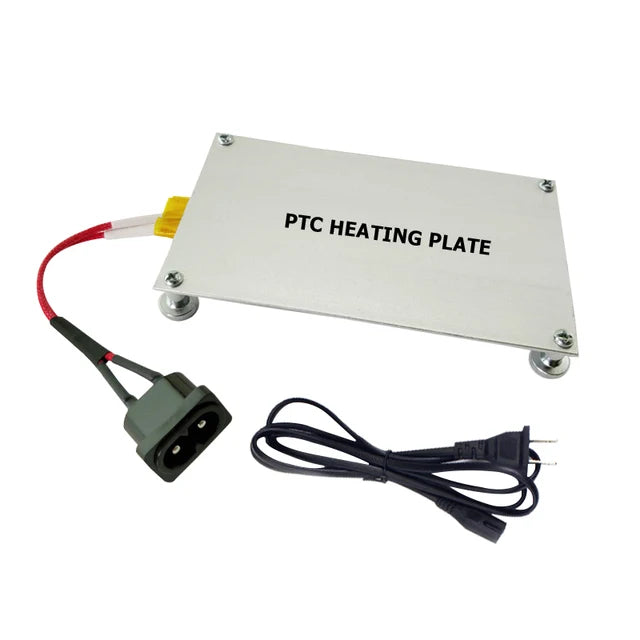 PTC Heating Plate 550W Welding Soldering Plate Aluminum Heater LED Bead Remover BGA Repair Chip Demolition 240-260℃ Thermostat