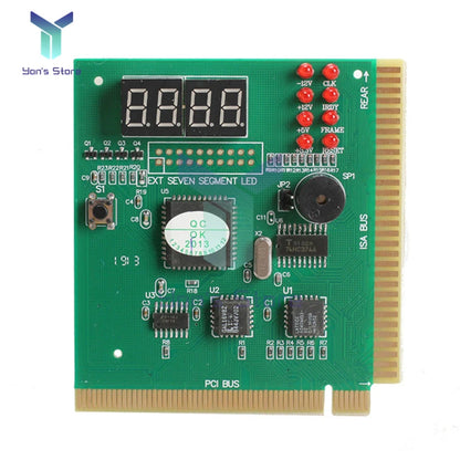 Analizador Diagnóstico PC (4 Dígitos LCD) - Tarjeta POST Tester Motherboard ISA/PCI con Indicador LED