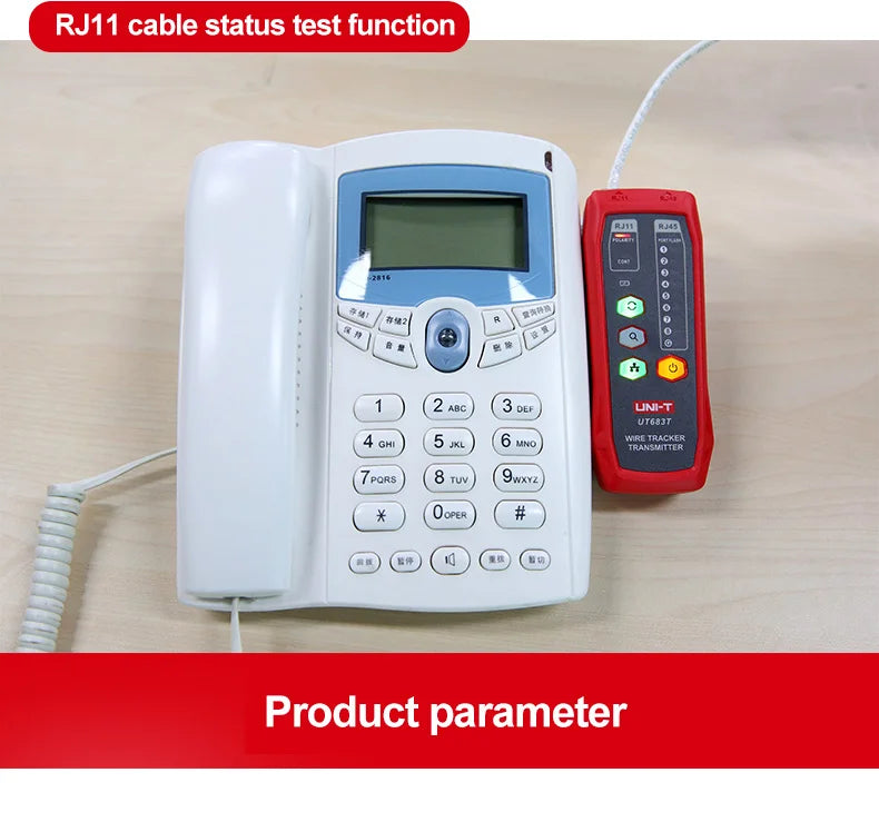 Kit Rastreador Cables LAN UNI-T UT683KIT - Tester Red RJ45/RJ11, Buscador Línea Telefónica, Herramienta Networking