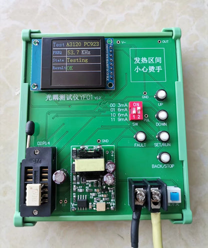 Tester Optoacopladores (A3120/PC923/A316J/A332J/A325J/PC929/TLP701/A339J)