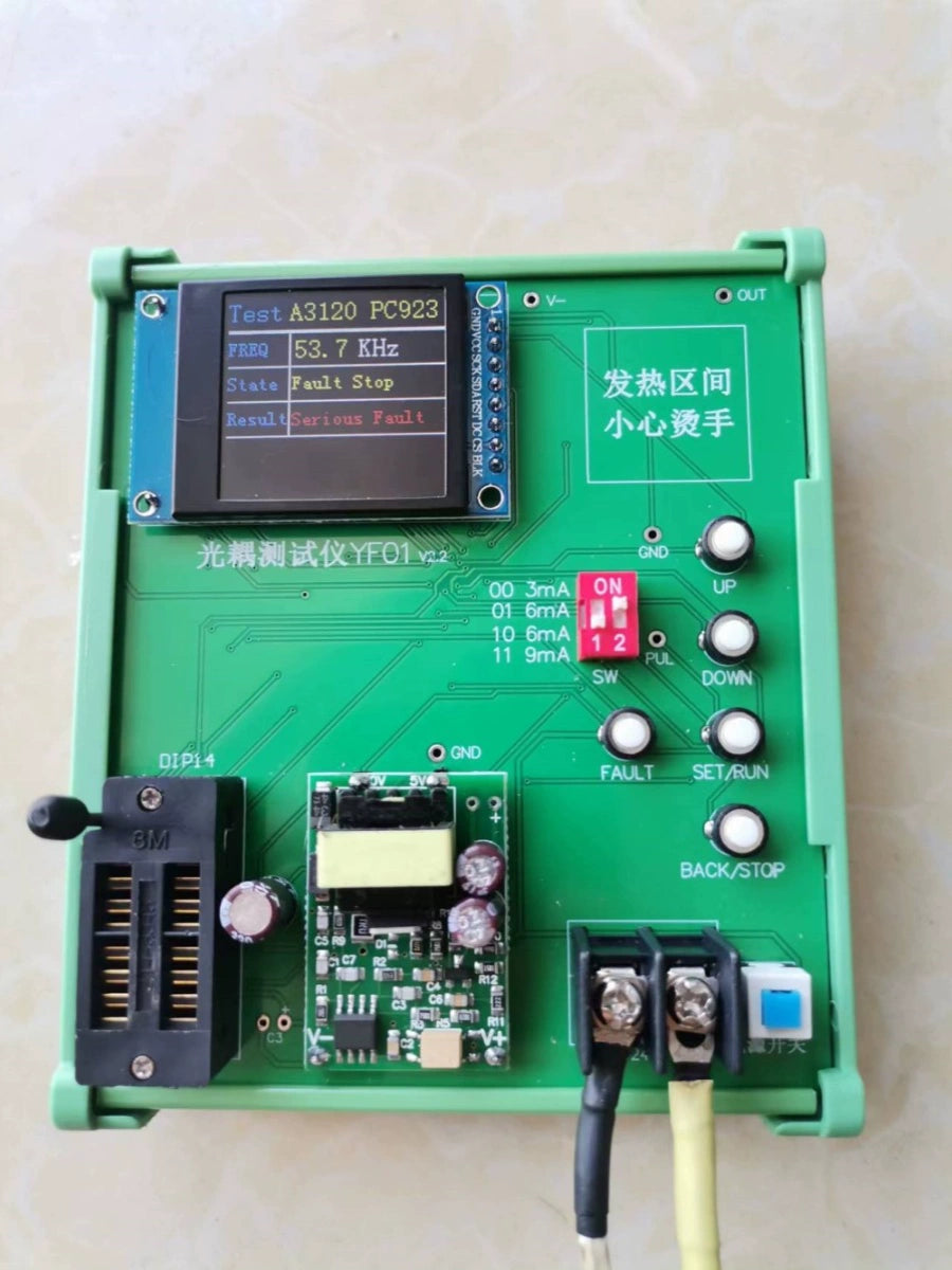 Tester Optoacopladores (A3120/PC923/A316J/A332J/A325J/PC929/TLP701/A339J)