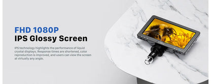 Elikliv EDM9 Pro 1200X HDMI Digital Microscope with 7'' IPS Screen 16MP Coin Soldering Electronic Microscope 32G for Windows Mac