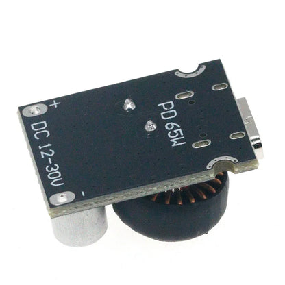 Módulo Carga Rápida Multi-Protocolo Mini 65W DC 12-30V PD2.0/PD3.1(PPS) Interface USB-C