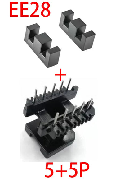 Núcleo Ferrita EE25/EE28/EE30 PC40 con Bobina Vertical (6 a 12 Pines)
