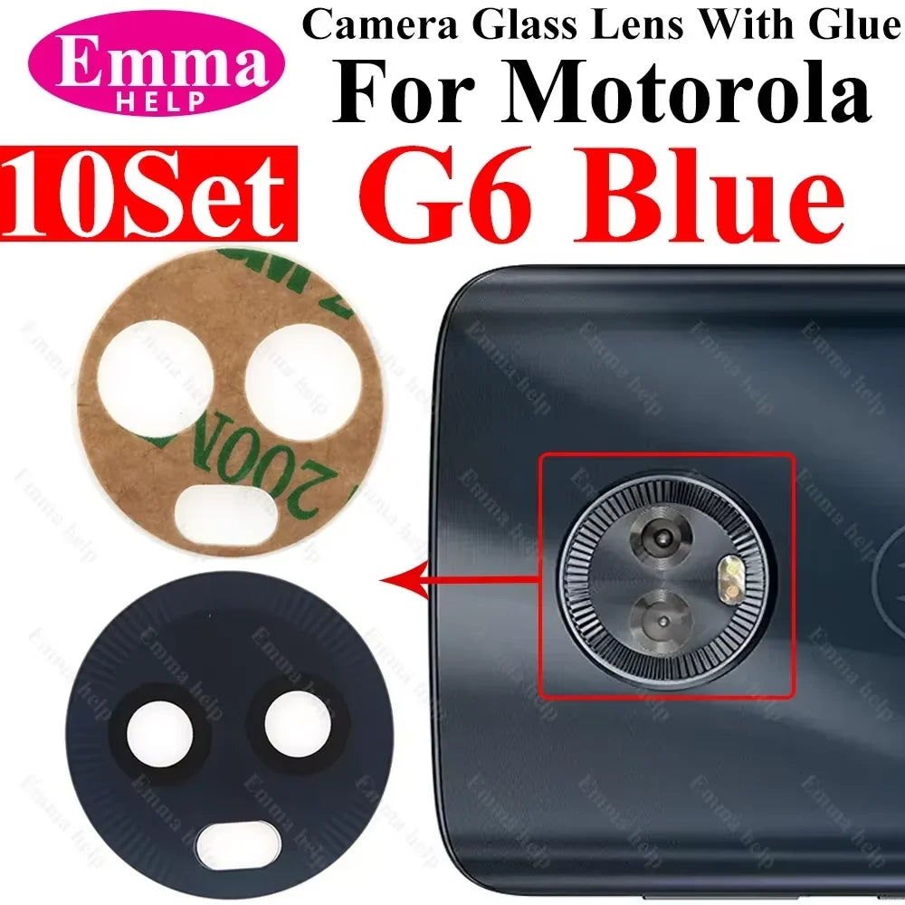 10set A+ Back Camera Glass Lens for Motorola Moto G9 G8 G7 G6 G5 Plus Play Power Rear Camera Lens