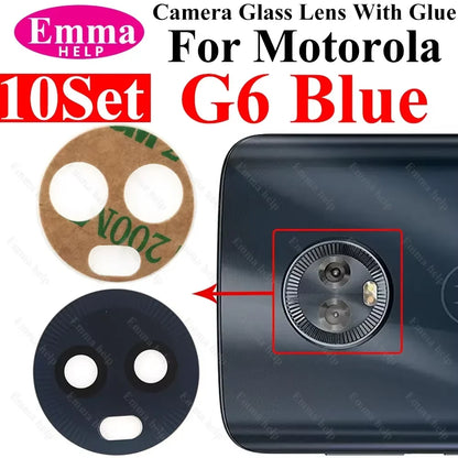10set A+ Back Camera Glass Lens for Motorola Moto G9 G8 G7 G6 G5 Plus Play Power Rear Camera Lens