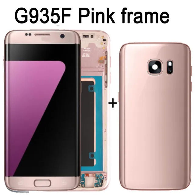 Pantalla AMOLED 5.5" con Digitalizador Táctil para Samsung Galaxy S7 Edge (G935/G935F) (Con Sombra Quemada, Probada) + Tapa Trasera
