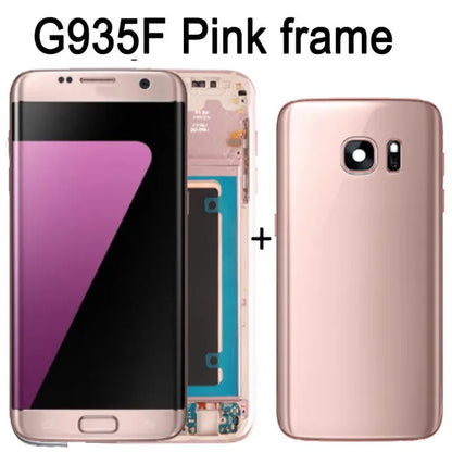 Pantalla AMOLED 5.5" con Digitalizador Táctil para Samsung Galaxy S7 Edge (G935/G935F) (Con Sombra Quemada, Probada) + Tapa Trasera