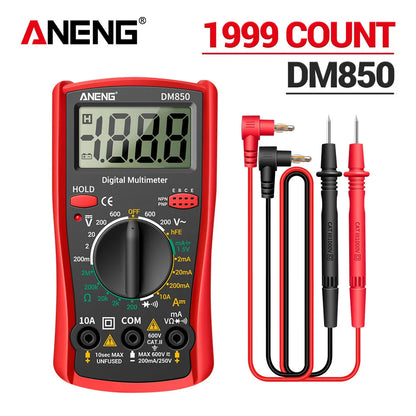 Multímetro Digital Automático Profesional ANENG DM850 (1999 Cuentas) Tester Voltaje AC/DC/Ohm/Corriente Amperímetro Detector