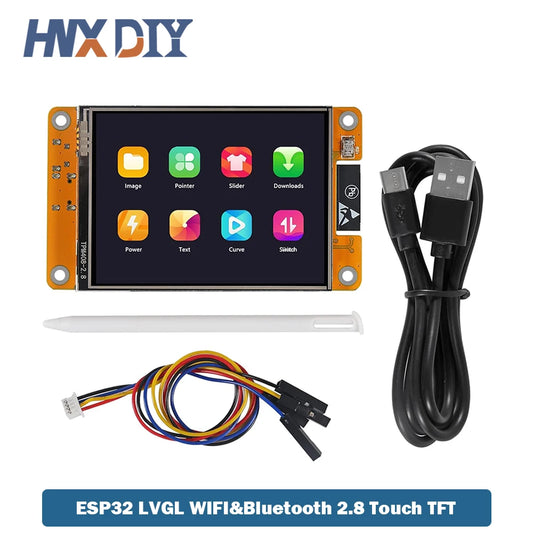 Placa Desarrollo ESP32 LVGL Arduino (WROOM) con Pantalla Táctil LCD TFT 2.8" (240x320) WiFi y Bluetooth