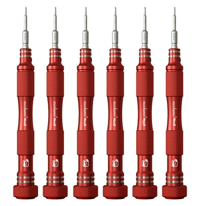 Destornillador Precisión Antideslizante MECHANIC MAX8 (Puntas 0.8 Torx / 0.6 Y / 1.2 Phillips / 1.5 Phillips / 2.5 Phillips / T2) para Reparación Móvil/Cámara
