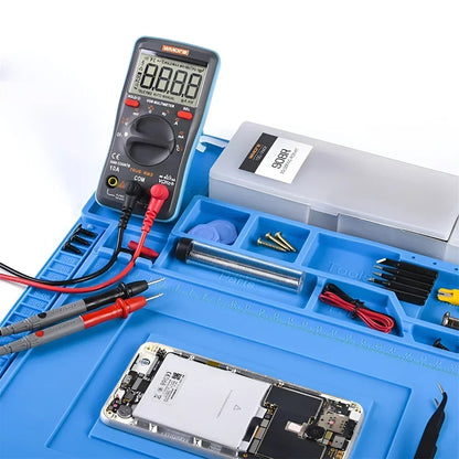 Alfombrilla Silicona ESD Aislante Térmica Resistente Calor para Soldadura Reparación Computadora/Teléfono (Kit Mantenimiento)