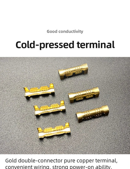 Terminal Conector Acoplamiento Tipo U Lengüeta (0.3-1.5mm²) Bloque Terminal Doble Conector (50/100/200 Unidades)