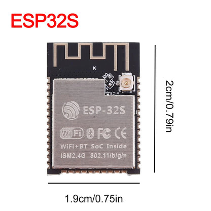 Módulo WiFi Inalámbrico ESP-WROOM-32 / ESP32 / ESP32S / ESP32U (150 Mbps, CPU Doble Núcleo, Sensor Hall)