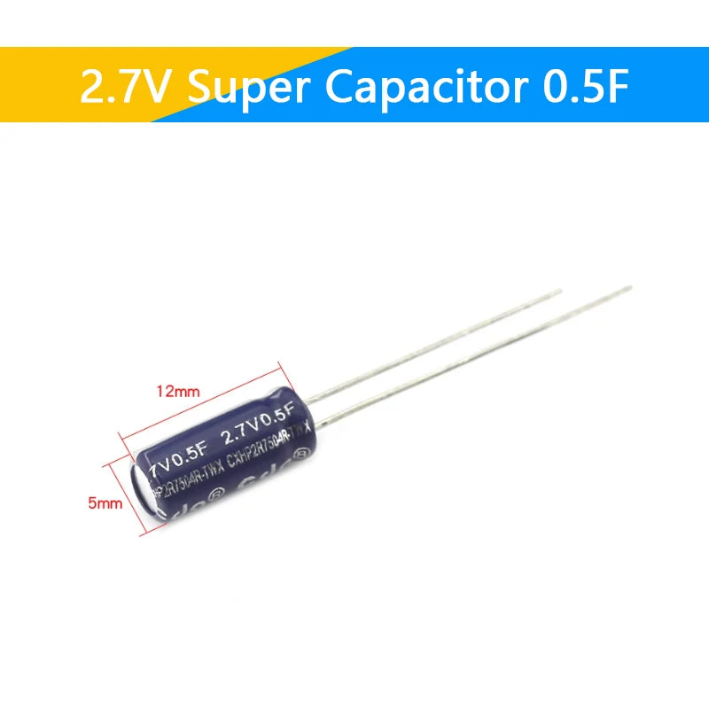 Supercapacitores Farad 2.7V - Varios Valores (0.5F a 60F)