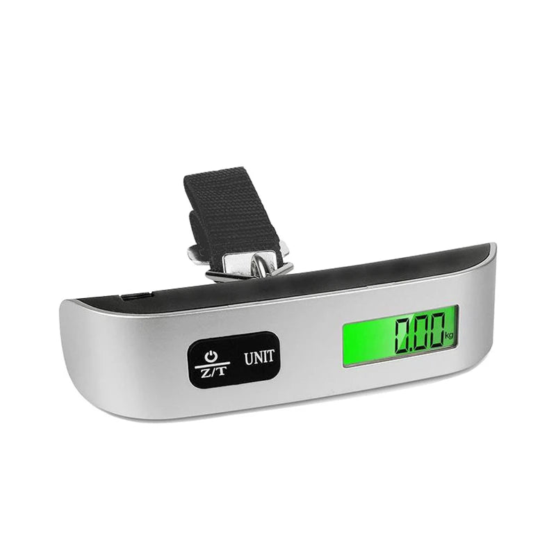 Balanza Portátil Digital LCD (110lb/50kg) Electrónica Colgante para Equipaje/Maleta Viaje (Herramienta Peso Bolsa)