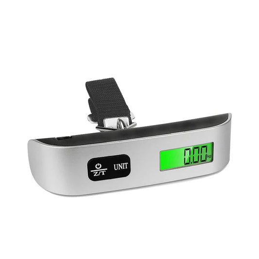 Balanza Portátil Digital LCD (110lb/50kg) Electrónica Colgante para Equipaje/Maleta Viaje (Herramienta Peso Bolsa)