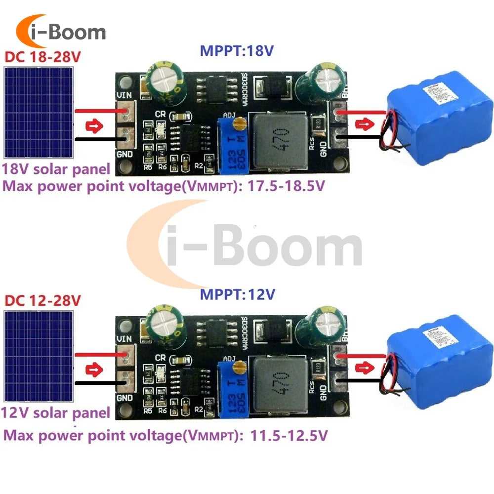 Módulo Controlador Carga Panel Solar MPPT 1A Batería Ion/Titanato Litio Regulador