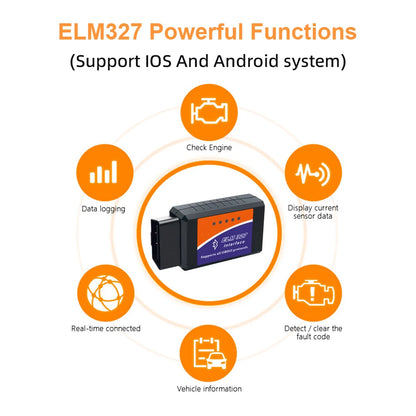 Scanner Diagnóstico Auto ELM327 V2.1 OBD2 Bluetooth Lector Códigos Detector Fallos Automotriz para Android/iOS