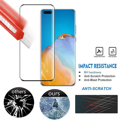 1-4Pcs Curved Glass For HUAWEI P40 Pro Screen Protector Glass