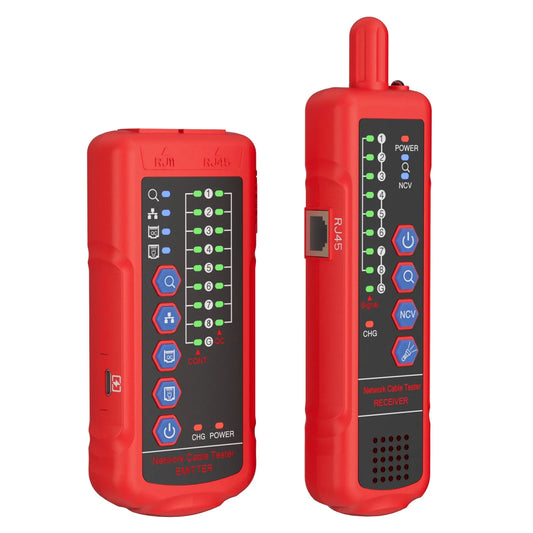 Tester Cable Red Digital RJ11/RJ45 (CAT5/CAT6) - Rastreador Hilos Telefónicos/LAN (Alta Calidad)