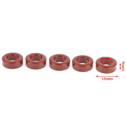 Núcleo Toroide Polvo Hierro Carbonilo T50-2 Rojo (13.7x7.5x5.5mm) - Lote 5 Piezas