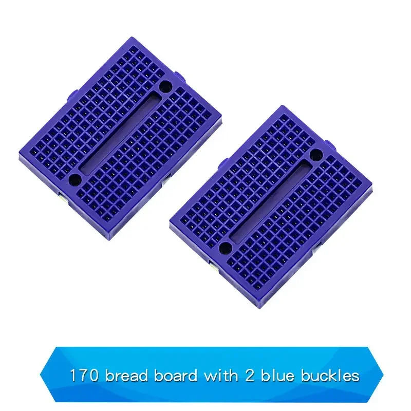2PCS SYB-170 Mini Solderless Prototype Experiment Test Small Breadboard Kit With 170 Tie Points Plus Adhesive Back 35*46*8mm