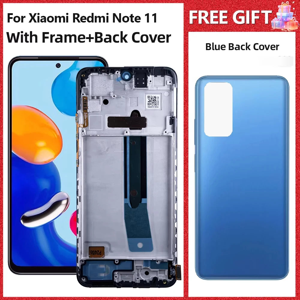 AMOLED Display For Xiaomi Redmi Note 11 LCD Touch Screen Digitizer Panel Assembly 2201117TG, 2201117TI Screen Display Replace