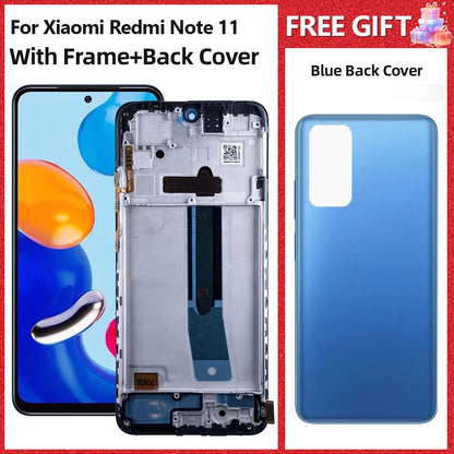 AMOLED Display For Xiaomi Redmi Note 11 LCD Touch Screen Digitizer Panel Assembly 2201117TG, 2201117TI Screen Display Replace