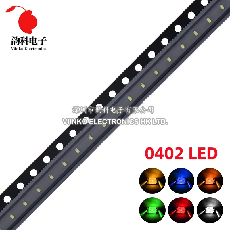 Libro Muestras LED SMD (1200pcs, 0402/0603/0805/1206, 24 Valores, Rojo/Azul/Verde/Blanco/Amarillo/Naranja) Kit Diodos Emisores Luz