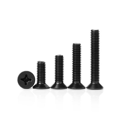 Kit Tornillos Pequeños Phillips Cabeza Plana Avellanada (M1.4-M3) Acero Carbono para Laptop/Computadora (720 Piezas)