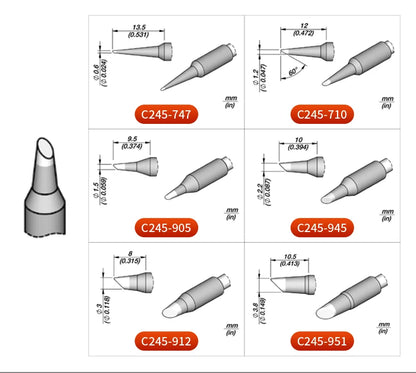 Original JBC C210 Soldering Iron Tips C210002/018/020 Universal Heating Core Efficient Heat fit JBC T210-A Precision Handle
