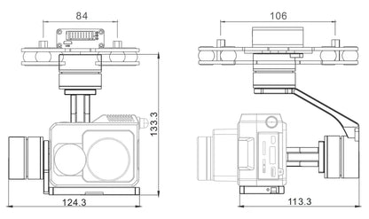 Payload Estabilizador Viewpro Z-Duo Pro para Cámara FLIR Duo Pro - Gimbal 3 Ejes (Búsqueda y Rescate)