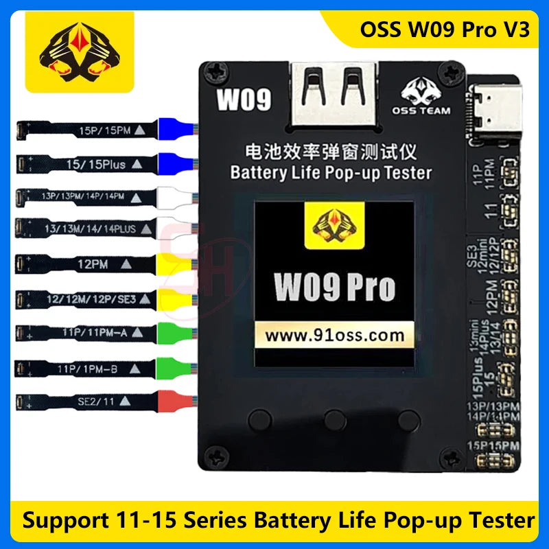 OSS W09 Pro RELIFE XA2 Pro Battery Programmer for iphone 11 12 13mini 14 15Pro Max Battery Health Changed to 100% Pop-up Repair