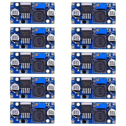 Pack 10 Pcs Módulo Convertidor Buck LM2596 DC-DC Ajustable 3.0-40V a 1.5-35V Step-Down