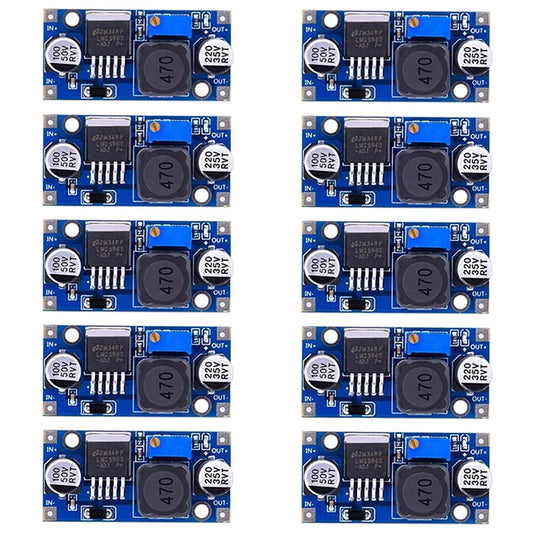 Pack 10 Pcs Módulo Convertidor Buck LM2596 DC-DC Ajustable 3.0-40V a 1.5-35V Step-Down