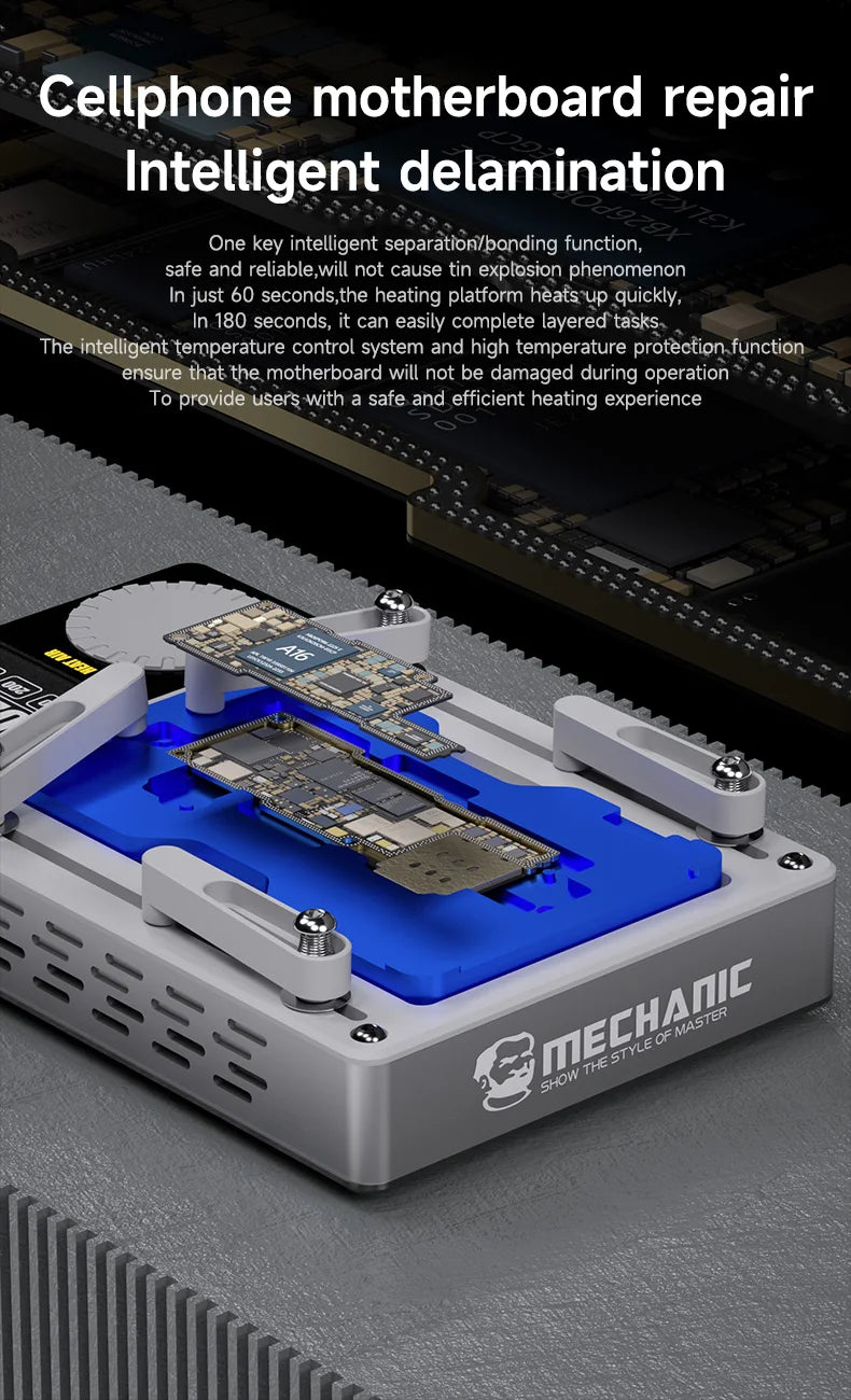 MECHANIC HEAT AIR Preheating Platform PTC Heating Core  BGA Stencil For IPhone X-15 Series Motherboard Layered Chip Reflow Weld