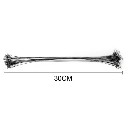 Sedal Acero Líder Anti-Mordida con Giratorio para Pesca (15/20/25/30cm) Accesorio Leadcore (20 Unidades)