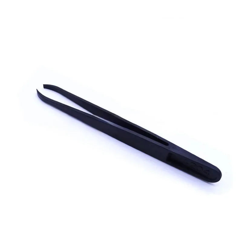 Pinzas Antiestáticas Fibra Carbono Herramienta Reparación Relojero (Plástico Negro)