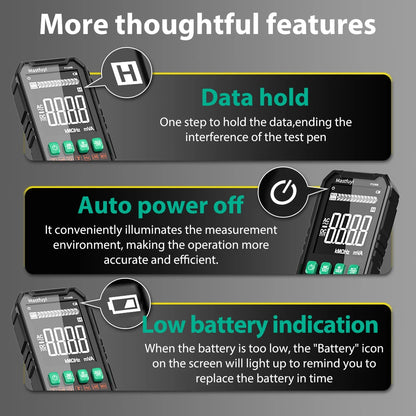 Multímetro Digital Multifunción Mastfuyi FY106 AC/DC - Smart Tester NCV, Ohmetro, Voltímetro (600V)