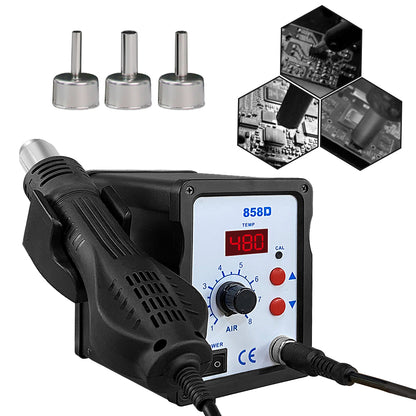 858D Hot Air Gun BGA Soldering Rework Station Blower Hair Dryer Hairdryer Soldering Heat Gun 220V 110V  SMD SMT Welding Repair