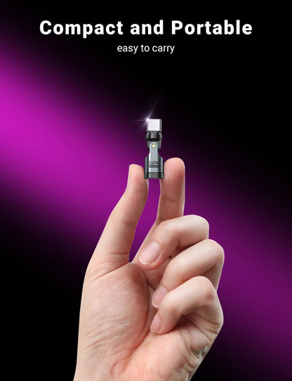 Adaptador Magnético OTG AUFU 9 Pines Tipo C Hembra a Tipo C/iOS/Micro Macho (PD 240W Carga Rápida) Convertidor para iPhone/Laptop