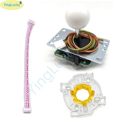 Joystick Original Sanwa JLF-TP-8YT Fighting Stick con Topball y Cable 5 Pines para Jamma Arcade/PC/PS3/PS4/XBOX DIY