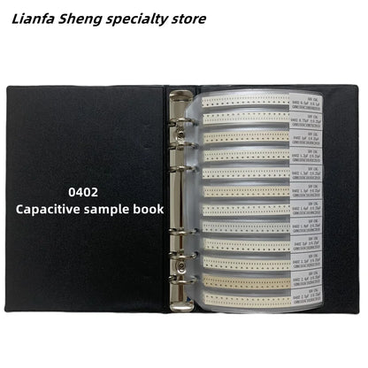 Libro Muestrario Capacitores SMD (01005-1206, 51/80/90/92 Valores x 25/50 Unidades) Chip Kit Surtido