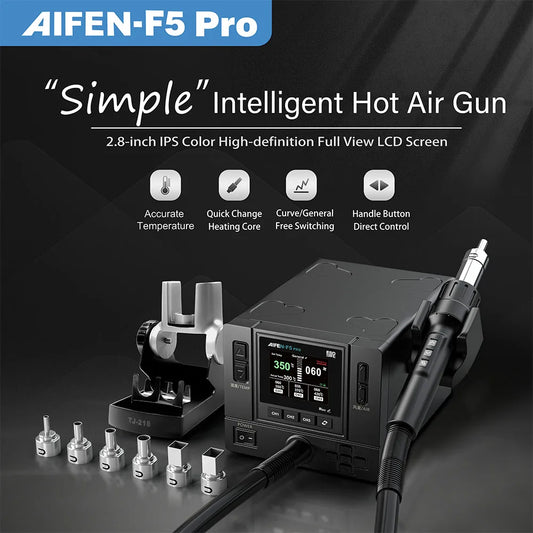 AIFEN F5PRO 1000W Hot Air Rework Station Industrial-Grade Hot AirAI Gun Electronics Soldering Station BGA SMD PCB Heat Gun Tools